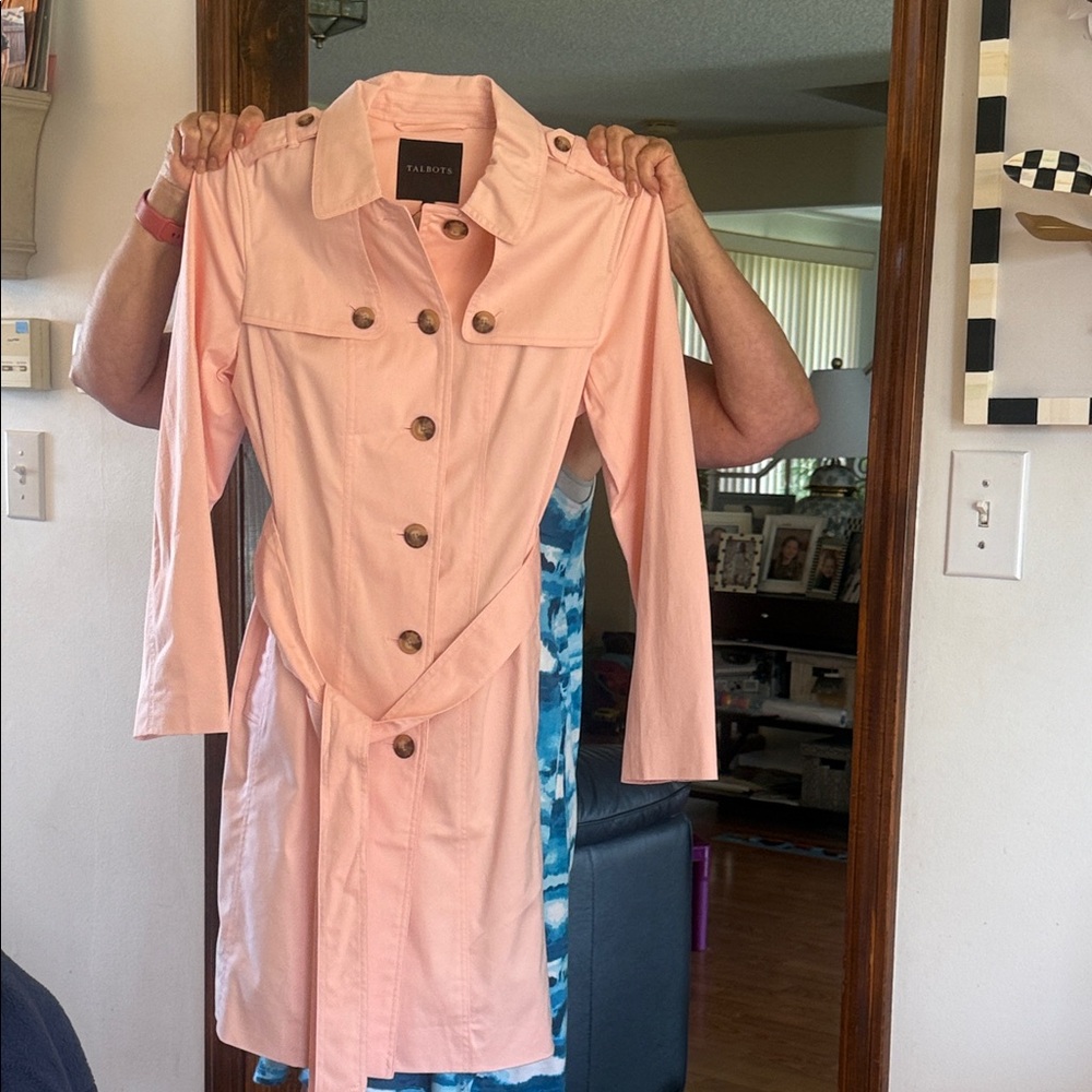 Talbots Light Pink Trench Coat for Women
